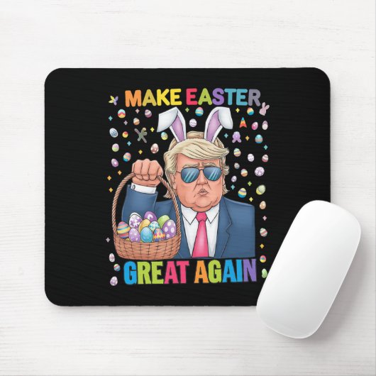 イースターを再び偉大に! トランプ ウサギ 復活祭 楽しい 春 マウスパッド (マウス)
