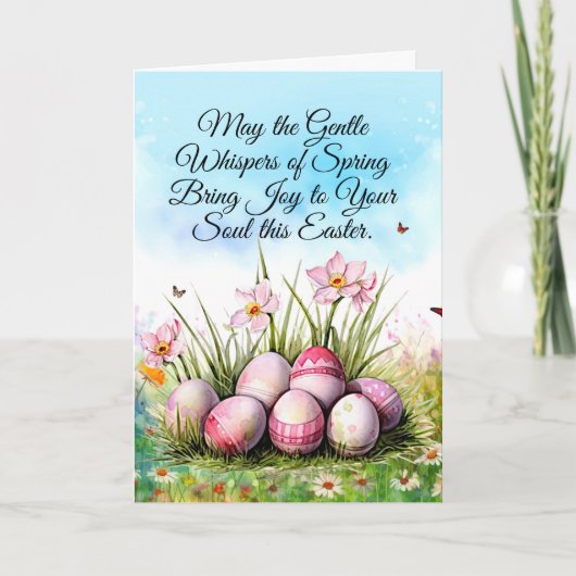 イースターを喜ぶ春の優しいささやき カード (正面)
