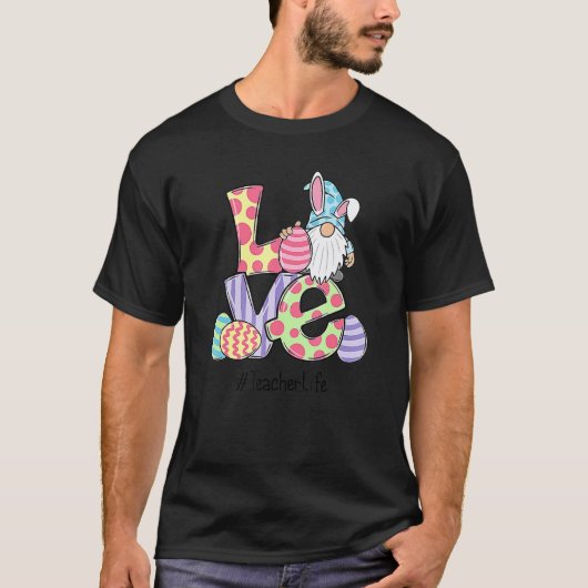 イースターを愛する先生の人生ノーム先生イースター202 Tシャツ (正面)