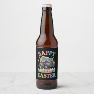 イースターを楽しむモンスタートラックの卵つぶし ビールラベル