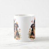 イースターを楽しむロットワイラー コーヒーマグカップ (中央)