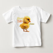 イースターを祝うおしゃれな赤ちゃんTシャツ 名前入り ベビーTシャツ (正面)