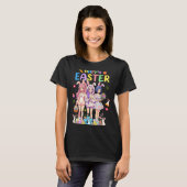 イースターを祝おう 可愛いちびキャラ KPOP 楽しい Tシャツ (正面フル)