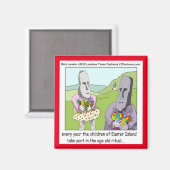 イースターアイランドエッグ狩り冷蔵庫用マグネット マグネット (正面/裏面)