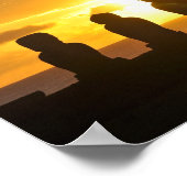 イースターアイランドサンセット ポスター (角)