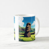 イースターアイランドチリムーアトラベル コーヒーマグカップ (正面右)