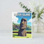 イースターアイランドチリムーアトラベル ポストカード (スタンド正面)