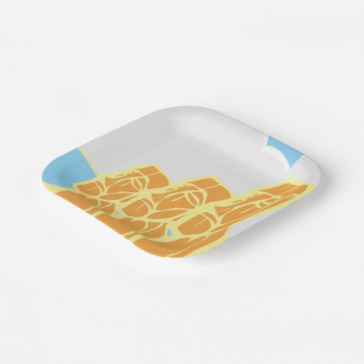 イースターアイランドモアイヘッズヒストリカル紙プレート ペーパープレート (傾斜あり)