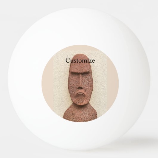 イースターアイランドモアイヘッドサンダー_コーブ 卓球ボール (正面)