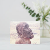 イースターアイランドモアイ彫刻 ポストカード (スタンド正面)