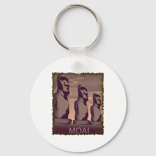 イースターアイランドモアイ キーホルダー (正面)