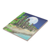 イースターアイランドモアイ タイル (側面)