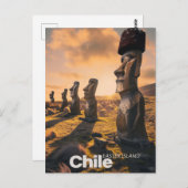 イースターアイランド – レトロ旅行 ポストカード (正面/裏面)