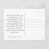 イースターアニマルレインボーピンクバニーラムファミリーカード シーズンポストカード (裏面)