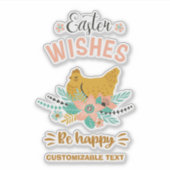 イースターアレンジメントの花とイースターチキン シール (正面)