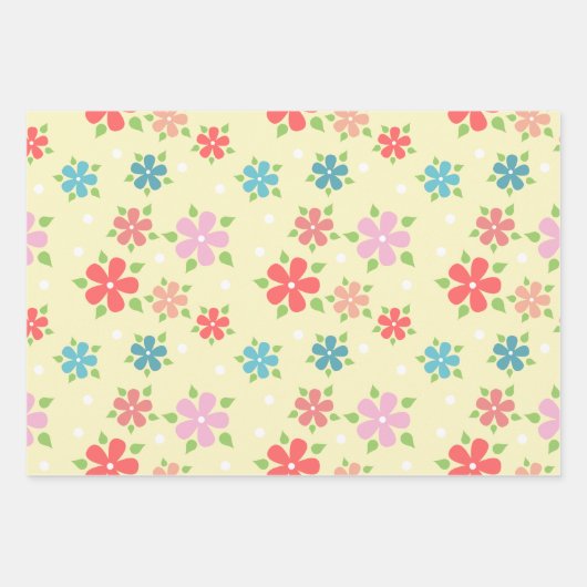 イースターイエローフローラ ラッピングペーパーシート (正面)