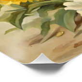 イースターイエローベビーの雛をバスケットと花に ポスター (コーナー)