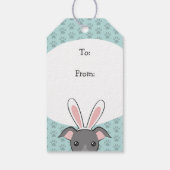 イースターイタリアングレイハウンドグレードッグかわいいバニーの耳 ギフトタグ (裏面)