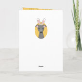 イースターイタリアングレイハウンドグレードッグかわいいバニーの耳 シーズンカード (裏面)