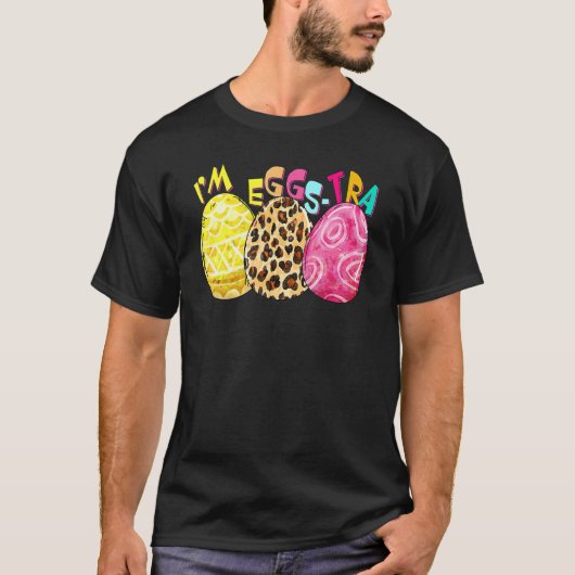 イースターイムエグストラ女性ヒョウ卵グラフィック1 Tシャツ (正面)