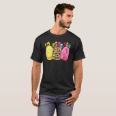 イースターイムエグストラ女性ヒョウ卵グラフィック1 Tシャツ (正面フル)