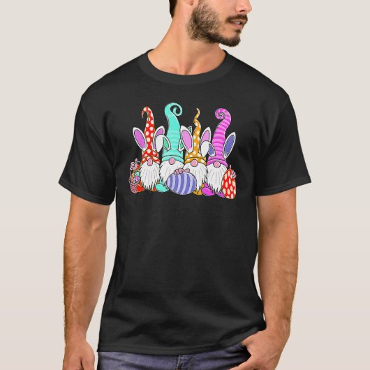 イースターイースターバニー春格言イースターエッグハンチン Tシャツ (正面)
