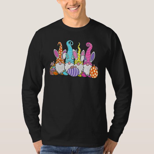 イースターイースターバニー春格言イースターエッグハンチン Tシャツ (正面)
