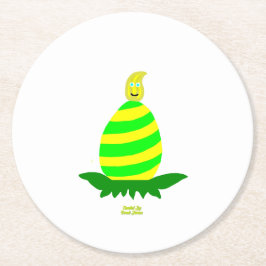 イースターウィズラウンド紙コースター ラウンドペーパーコースター