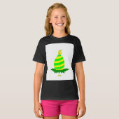 イースターウィッシュガールズブラックベーシックTシャツ Tシャツ (正面フル)