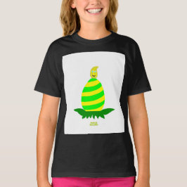 イースターウィッシュガールズブラックベーシックTシャツ Tシャツ