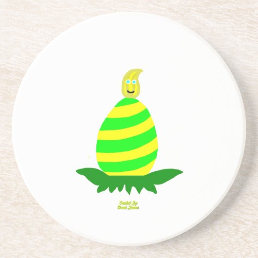 イースターウィッシュサンドストーンコースター コースター (正面)