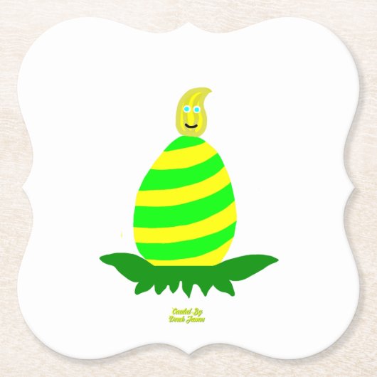 イースターウィッシュズブラケット紙コースター ペーパーコースター (正面)