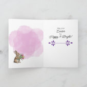 イースターウィッシュ – ウサギと卵&花の休日 サンキューカード (内部)