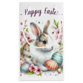 イースターウォーターカラーウサギの卵と花 –  スモールペーパーバッグ (裏面)