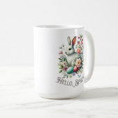 イースターウォーターカラーバニー&エッグ コーヒーマグカップ (正面右)