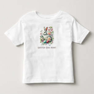 イースターウォーターカラーバニー&フラワーズ トドラーTシャツ