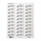 イースターウォーターカラーフローラ差出人住所ラベル ラベル (フルシート)