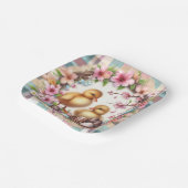 イースターウォーターカラープレイドツーダックリング ペーパープレート (傾斜あり)