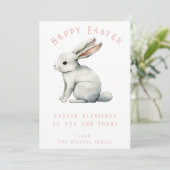 イースターウォーターカラーラビットイースターカードカスタマイズ可能 シーズンカード (スタンド正面)