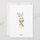 イースターウォーターカラーラビットイースターカードカスタマイズ可能 シーズンカード (裏面)