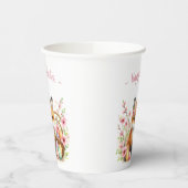 イースターウォーターベビーキツネ卵と花 紙コップ (左)