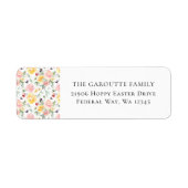 イースターウォーター色フローラアドレス差出人住所 ラベル (正面)