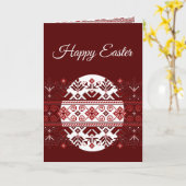 イースターウクライナフォーク民族刺繍カード カード (黄色い花)