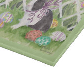 イースターウサギおよび卵のまな板 カッティングボード (角)