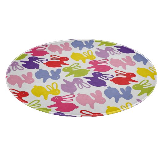 イースターウサギが付いているパターン カッティングボード (角)