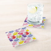 イースターウサギが付いているパターン ガラスコースター (アングル)