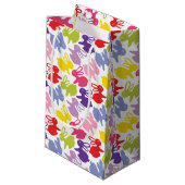 イースターウサギが付いているパターン スモールペーパーバッグ (正面アングル)