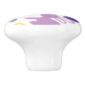 イースターウサギが付いているパターン セラミックノブ (側面)