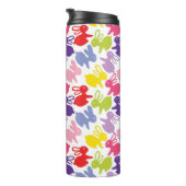 イースターウサギが付いているパターン タンブラー (回転右)