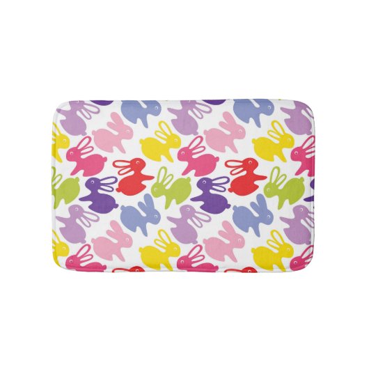 イースターウサギが付いているパターン バスマット (正面)